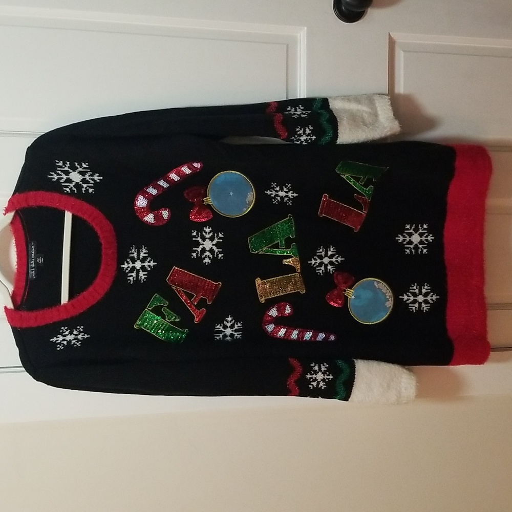 United states sweaters Women FA LA LA Ugly CHRISTMAS TunicLength SWEATER size XL